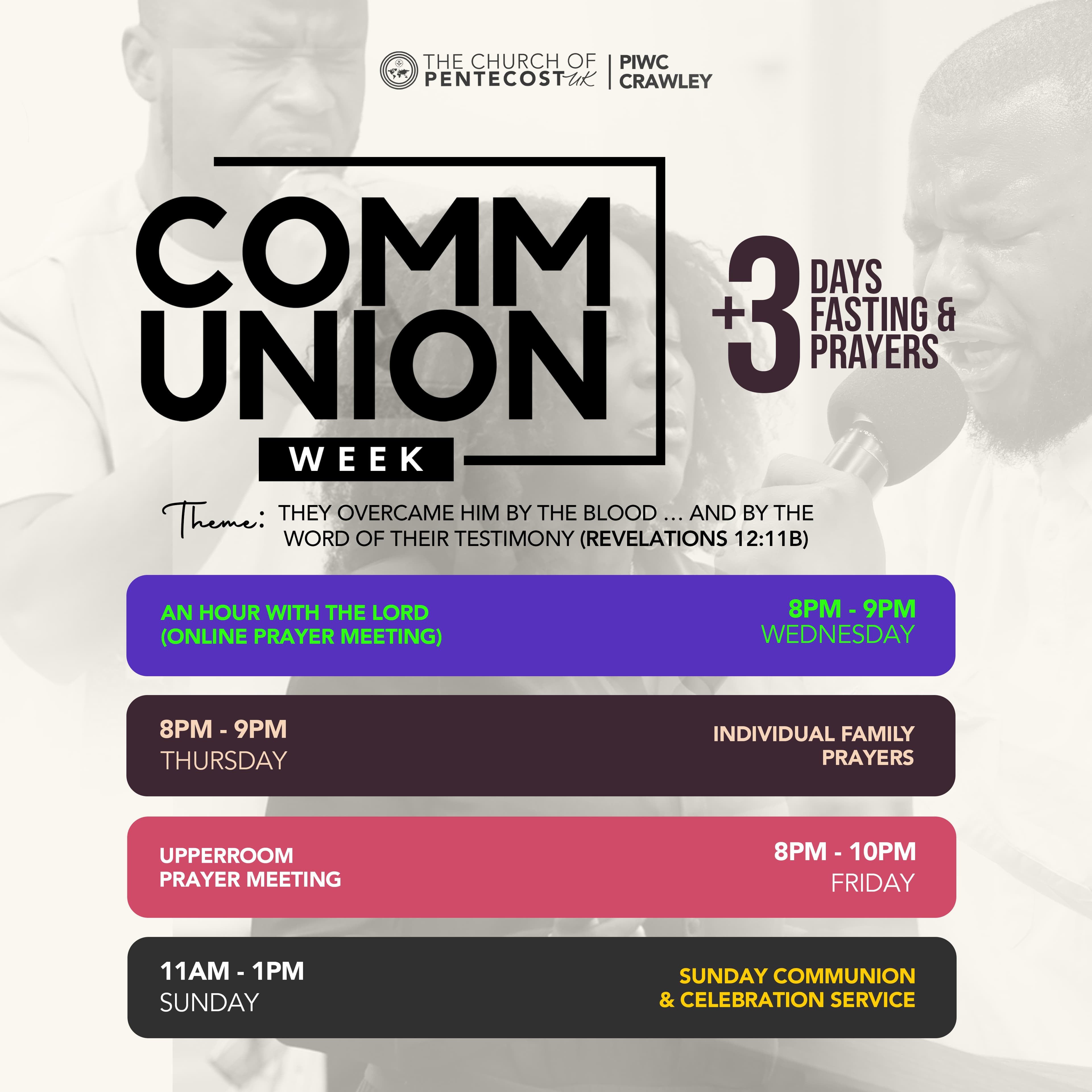 Communion Week + 3 Days Fasting & Prayers